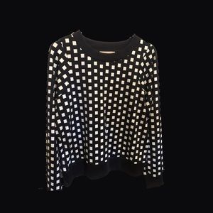 Michael Kors Black And White Sweater